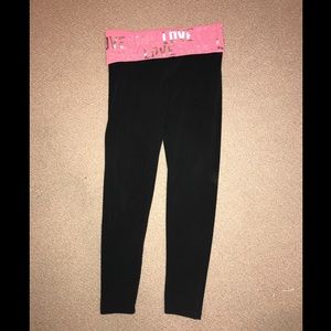 Pink- Victoria secret yoga leggings